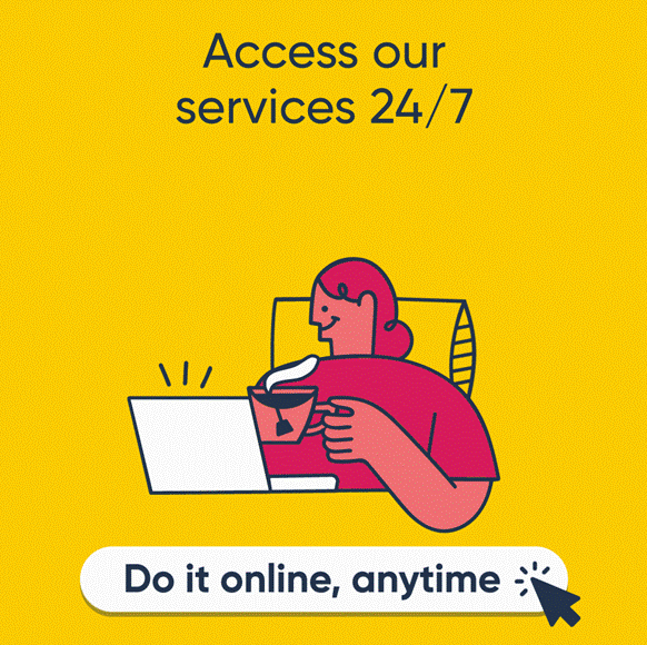 Access our services anytime anyday image