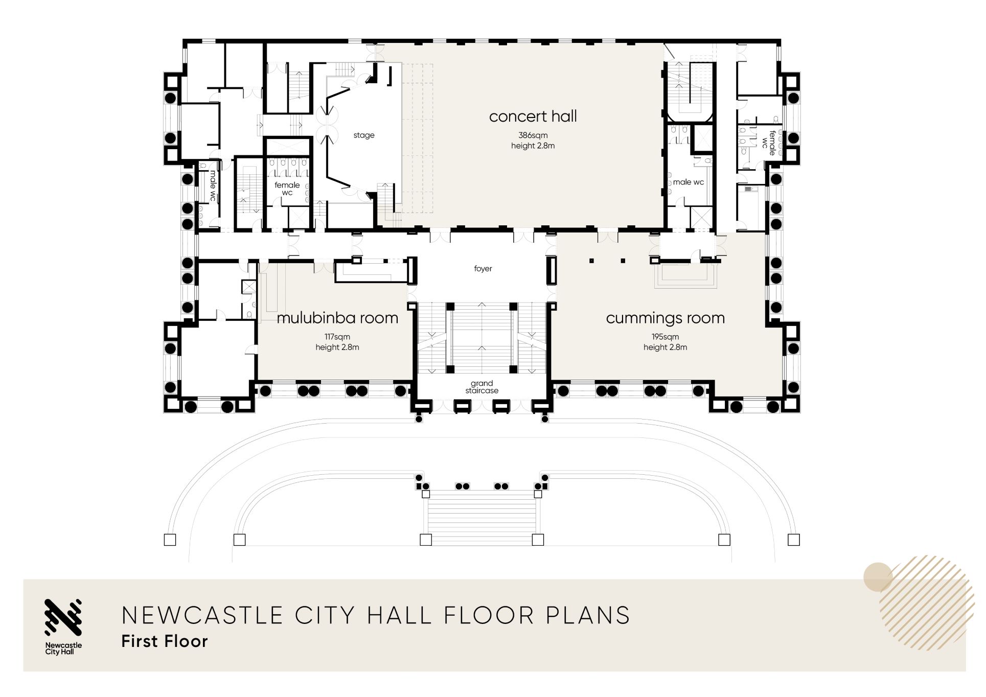 First Floor Plans for Newcastle City Hall.