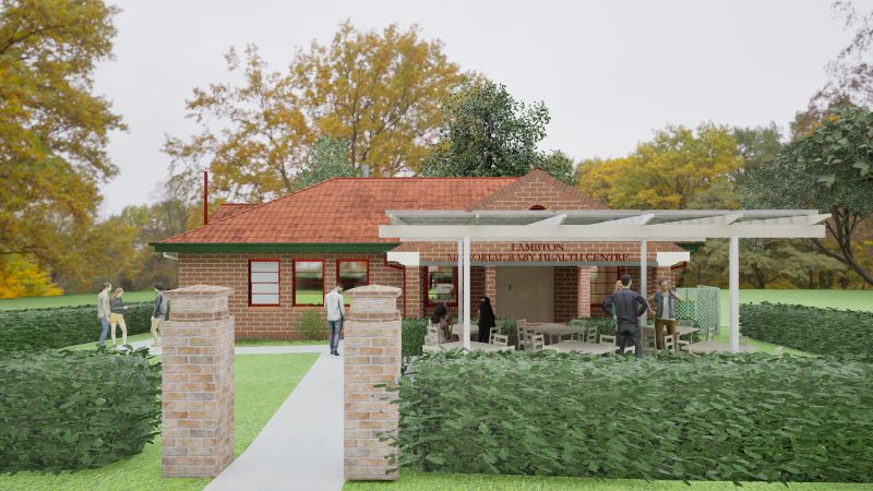 Render of Lambton Park cafe