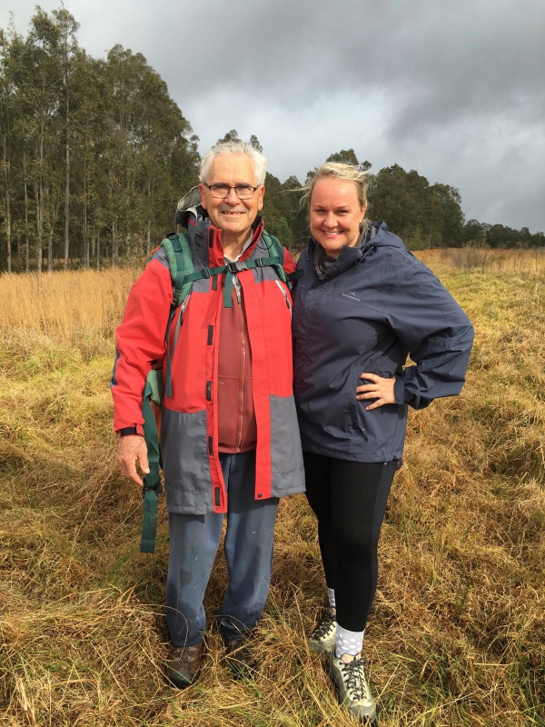 Lord Mayor Nuatali Nelmes and her father, former Deputy Lord Mayor Paul Scobie, exploring the Black Hill site in 2016.