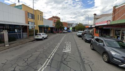 Nelson Street Wallsend before the road resurfacing