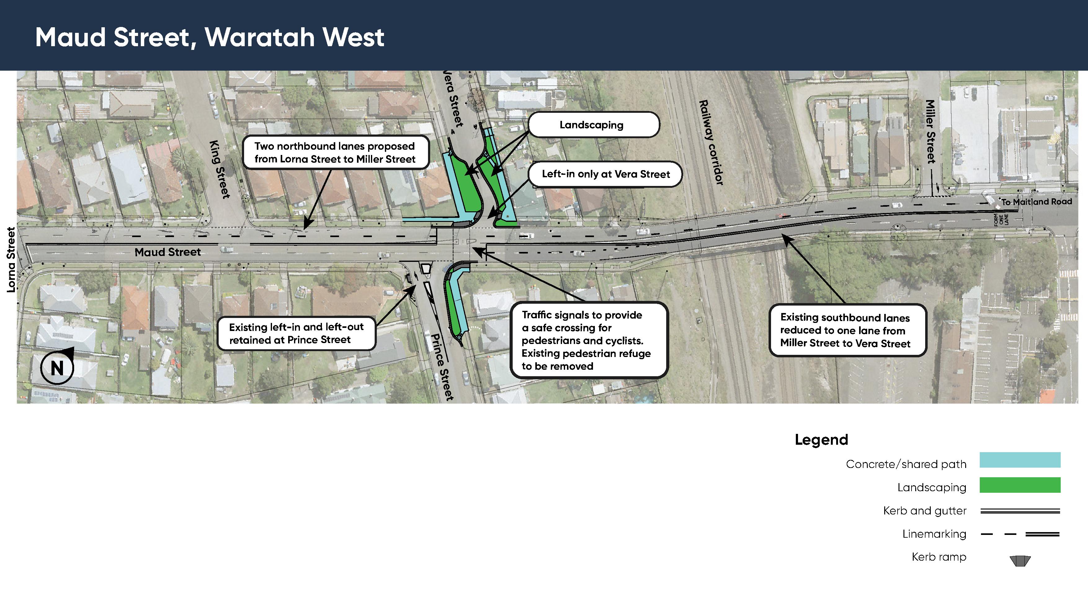 Maud Street, Waratah West - project map