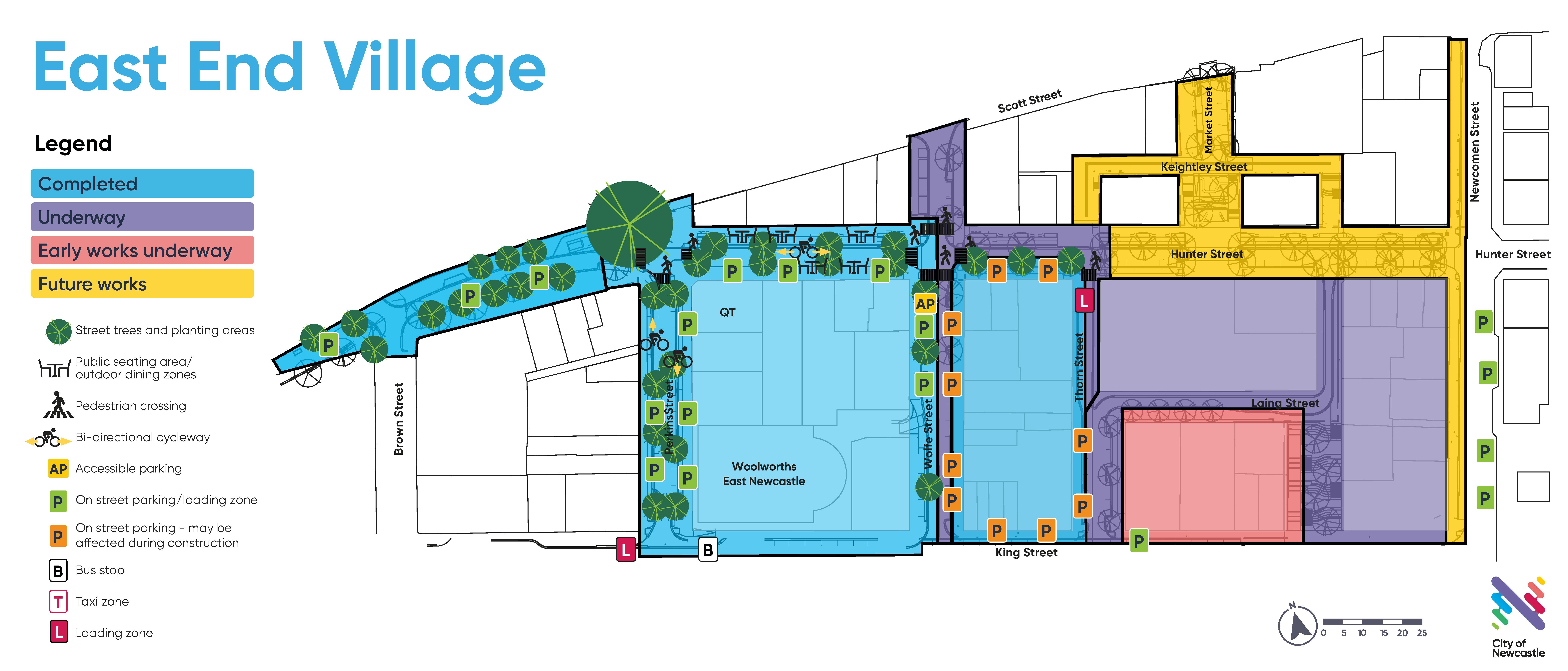 East End Village - works map and legend