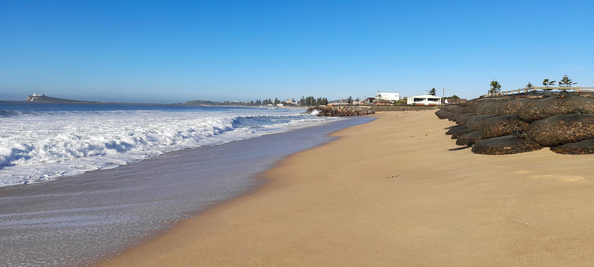 Emergency repair works at Stockton Beach